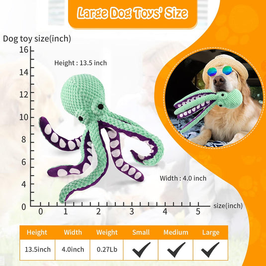 Large Squeaky Dog Toys- Plush Dog Toys with Soft Fabric for Small