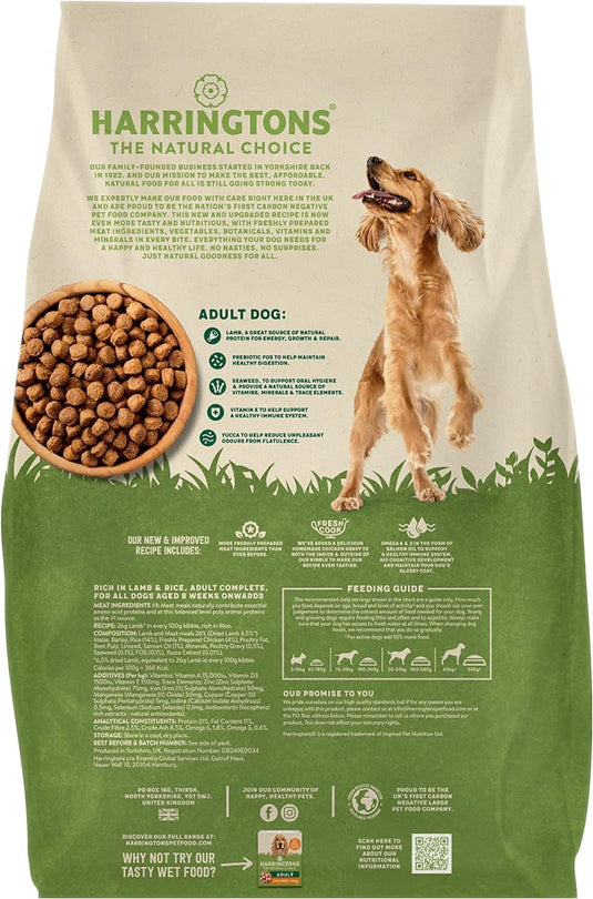 Harringtons Complete Dry Adult Dog Food Lamb & Rice 15 kg