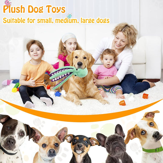 Large Squeaky Dog Toys- Plush Dog Toys with Soft Fabric for Small