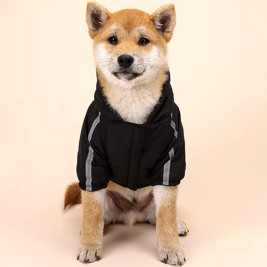 Autumn Winter Pet Dog Waterproof Coat Puppy Warm Cotton Jacket the Dog Face Hoodie Reflective Clothing for Dogs Cats Clothing